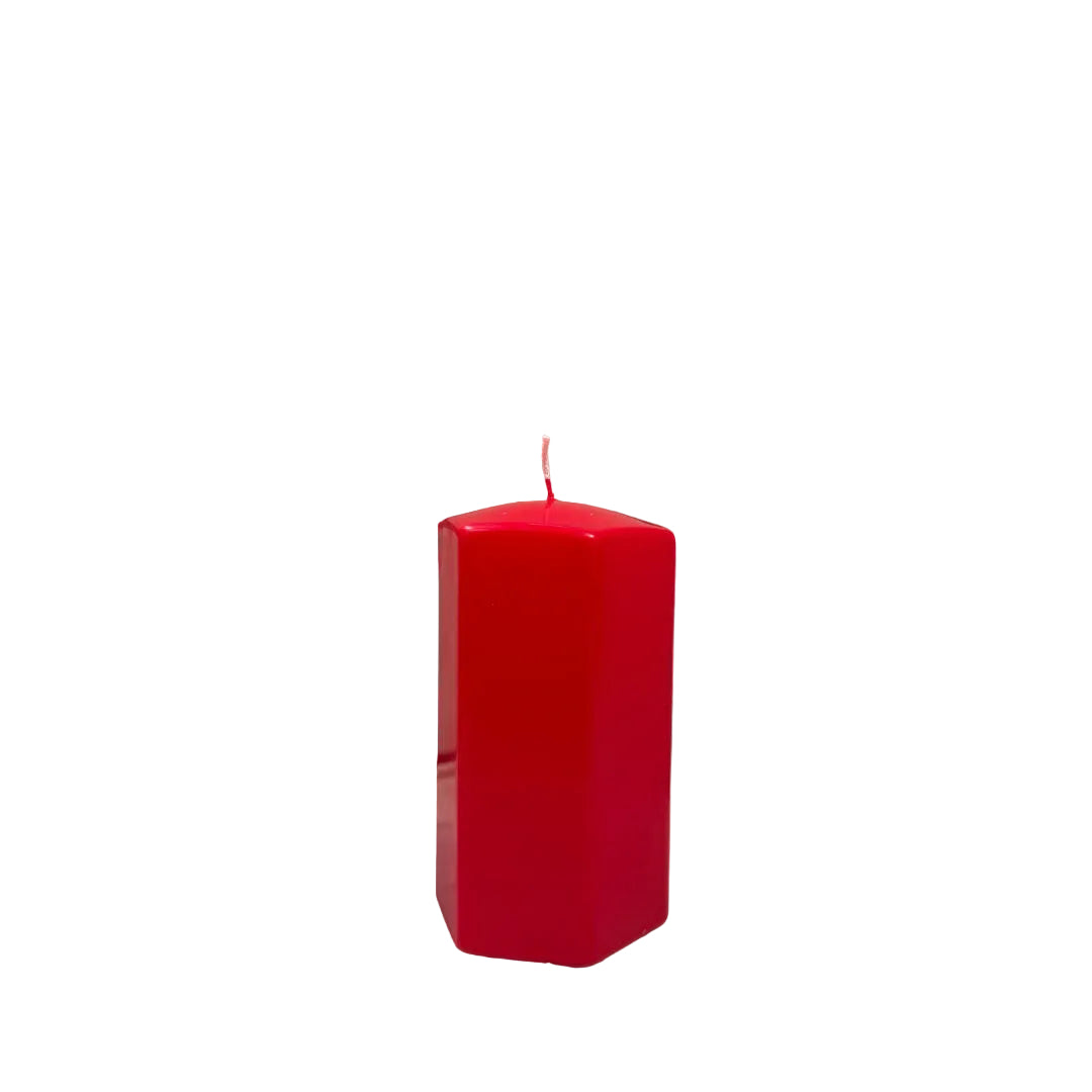Red Hexagon Candle (Medium)