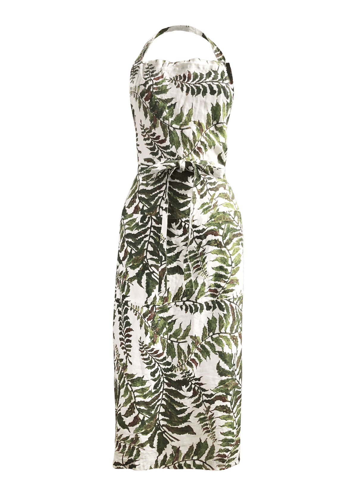 Fern Printed Linen Apron