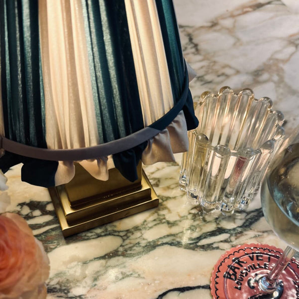 Molly Lamp Green/Beige Stripes