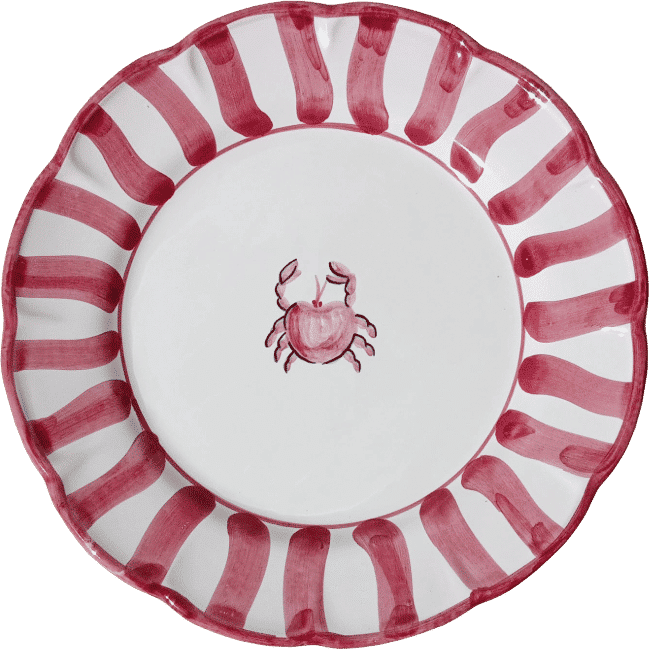 Capri Crab Plate 25 cm – Burgundy