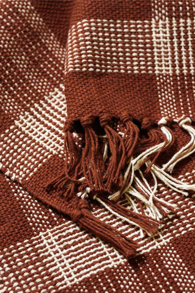 Handwoven Placemats- Set of 4 - Brick Red