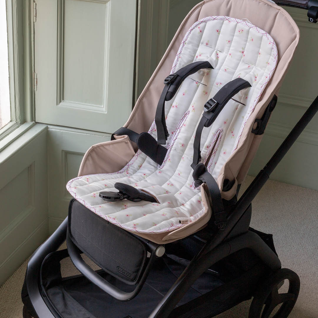Pram Liner - Anemone / Pink Check