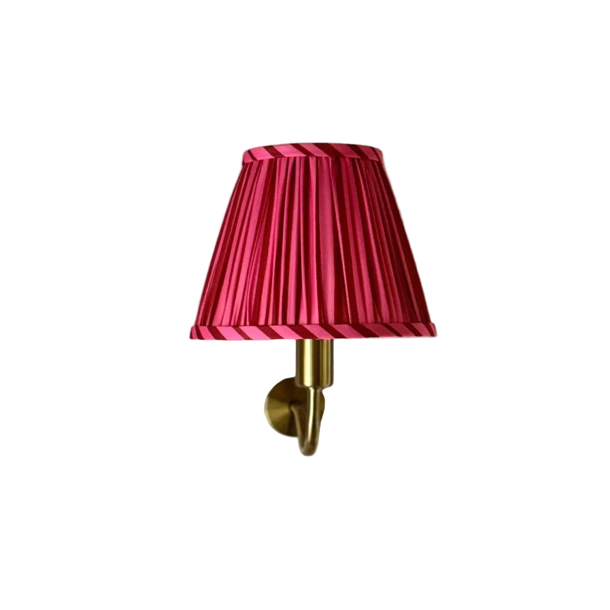 Poppy Wall Light Pink Red Stripes