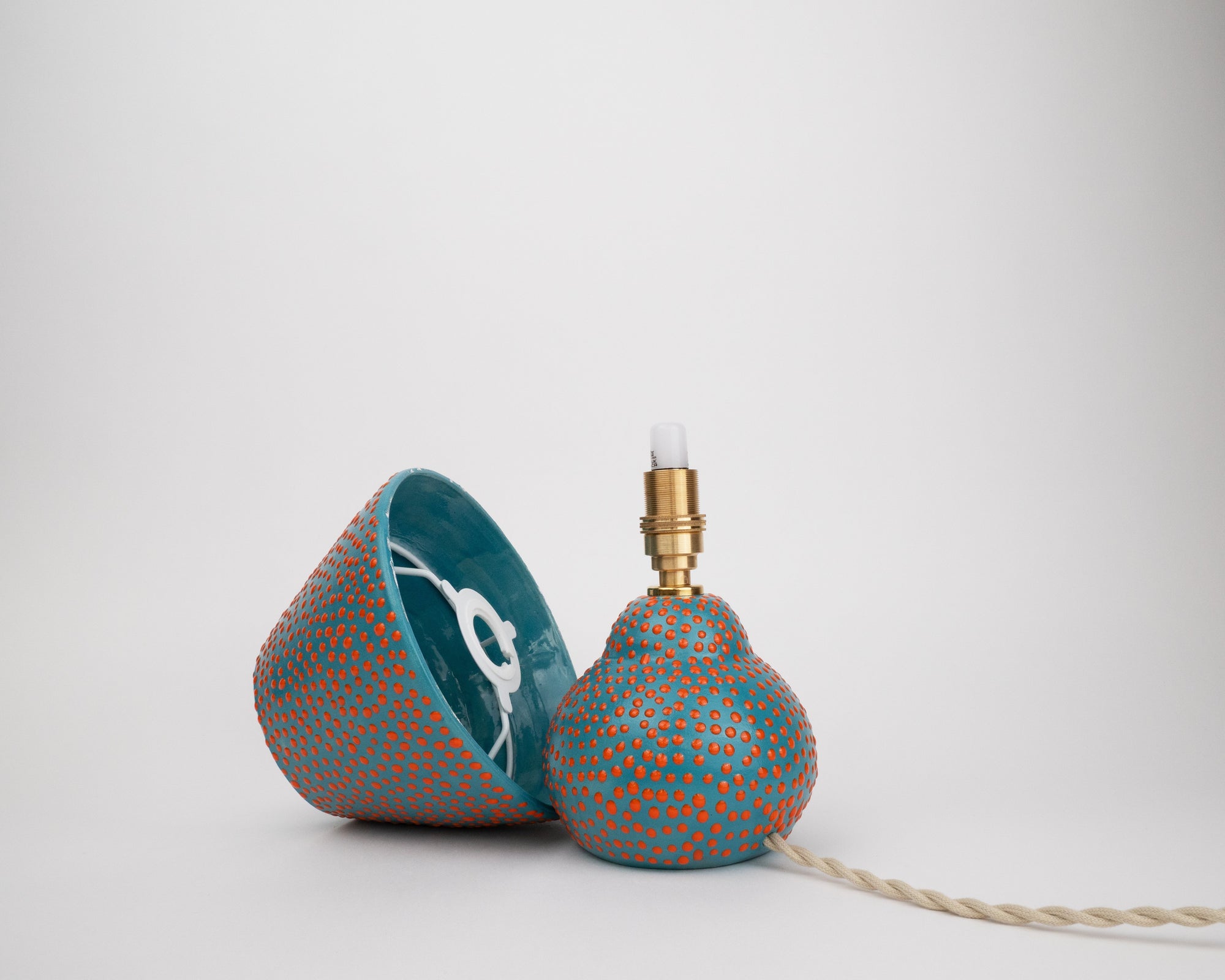 'Dots' Table Lamp - Turquoise & Orange