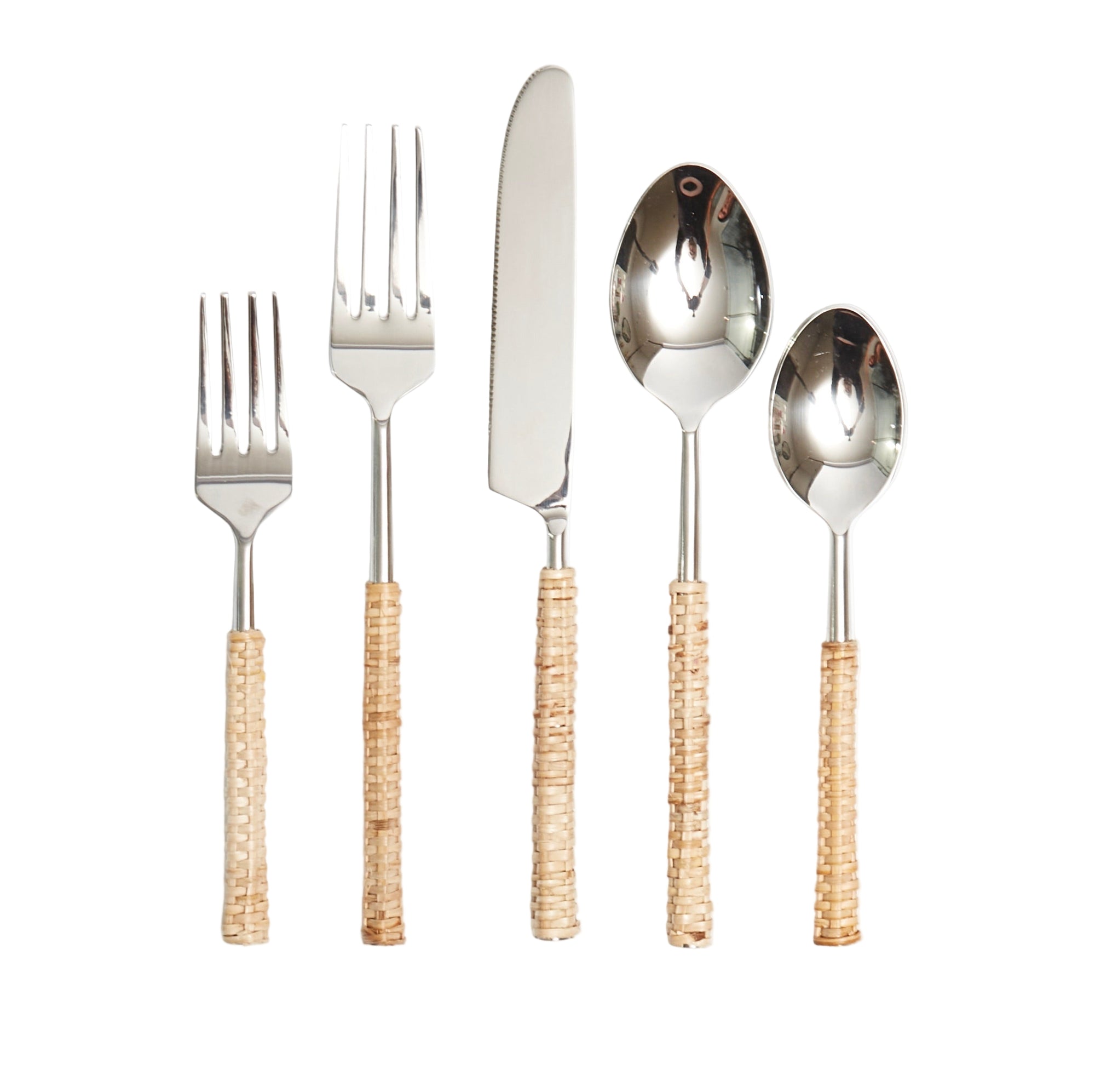 Romi Thin Rattan Cutlery Set (5 Pieces)