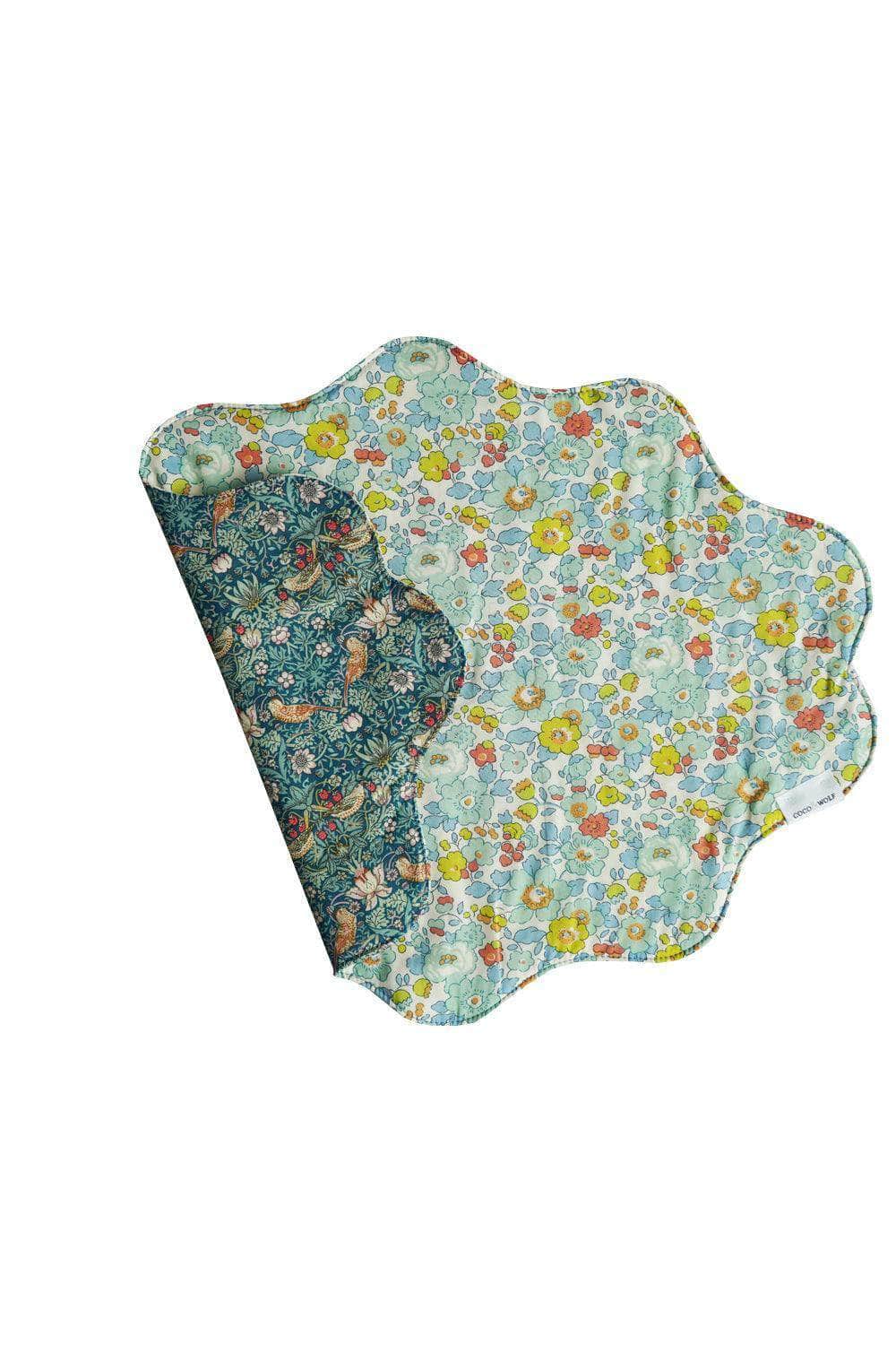 Reversible Wavy Placemat Made With Liberty Fabric Betsy Sage & Strawberry Thief