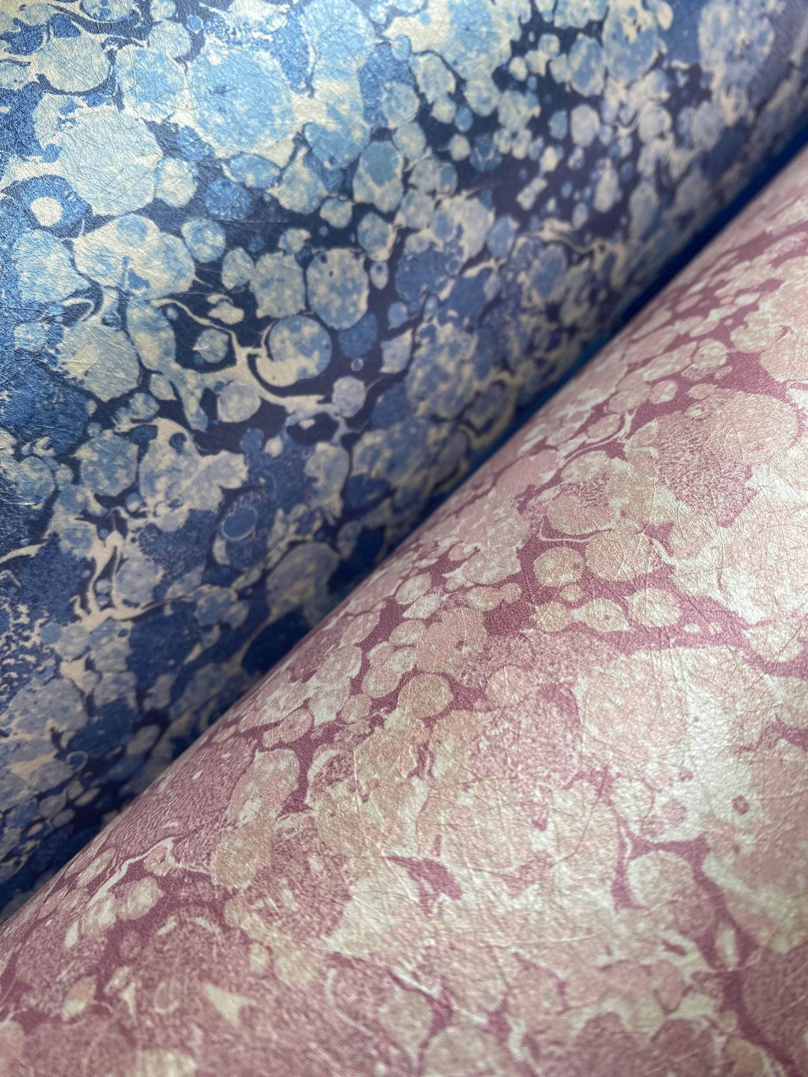 Marbled Wallpaper - 'Ditzy' Col: Blue Daze - Mica Coated Non-Woven