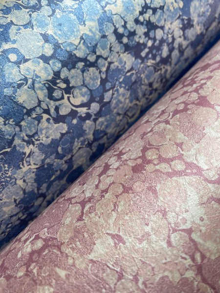 Marbled Wallpaper - 'Ditzy' Col: Blue Daze - Mica Coated Non-Woven