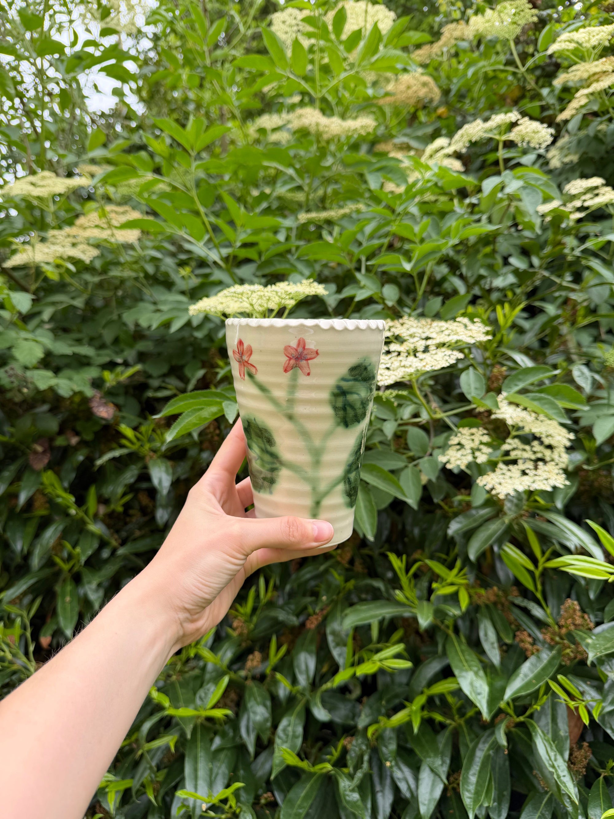 Pelargonium Vase - White - #7