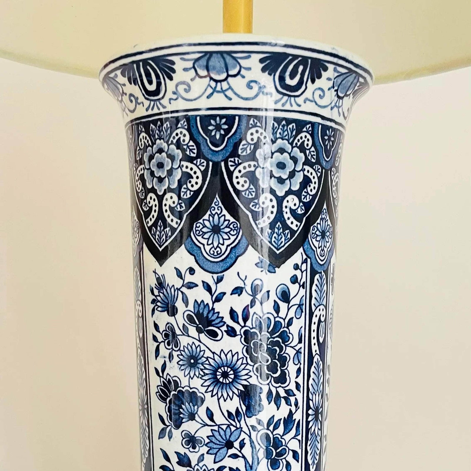 Antique Delft Table Lamp