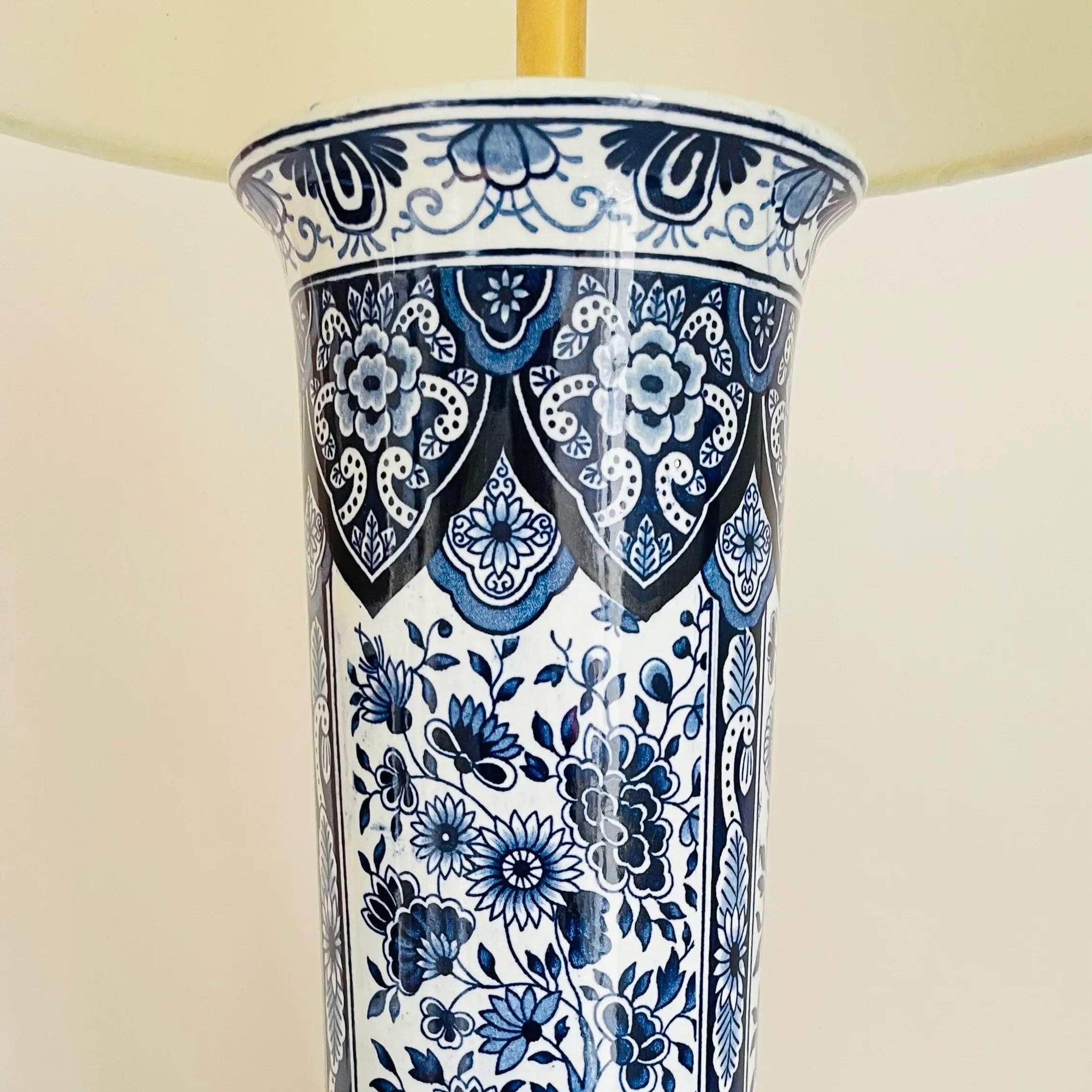 Antique Delft Table Lamp