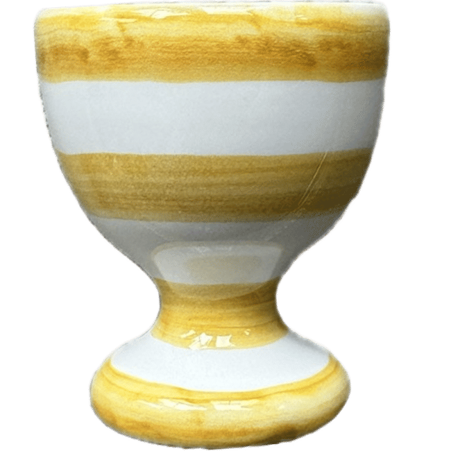 Ochre Stripe Egg Cup