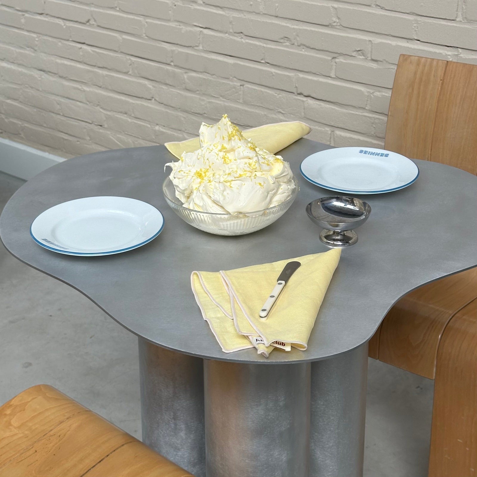 100% Linen Napkin Set Butter Yellow