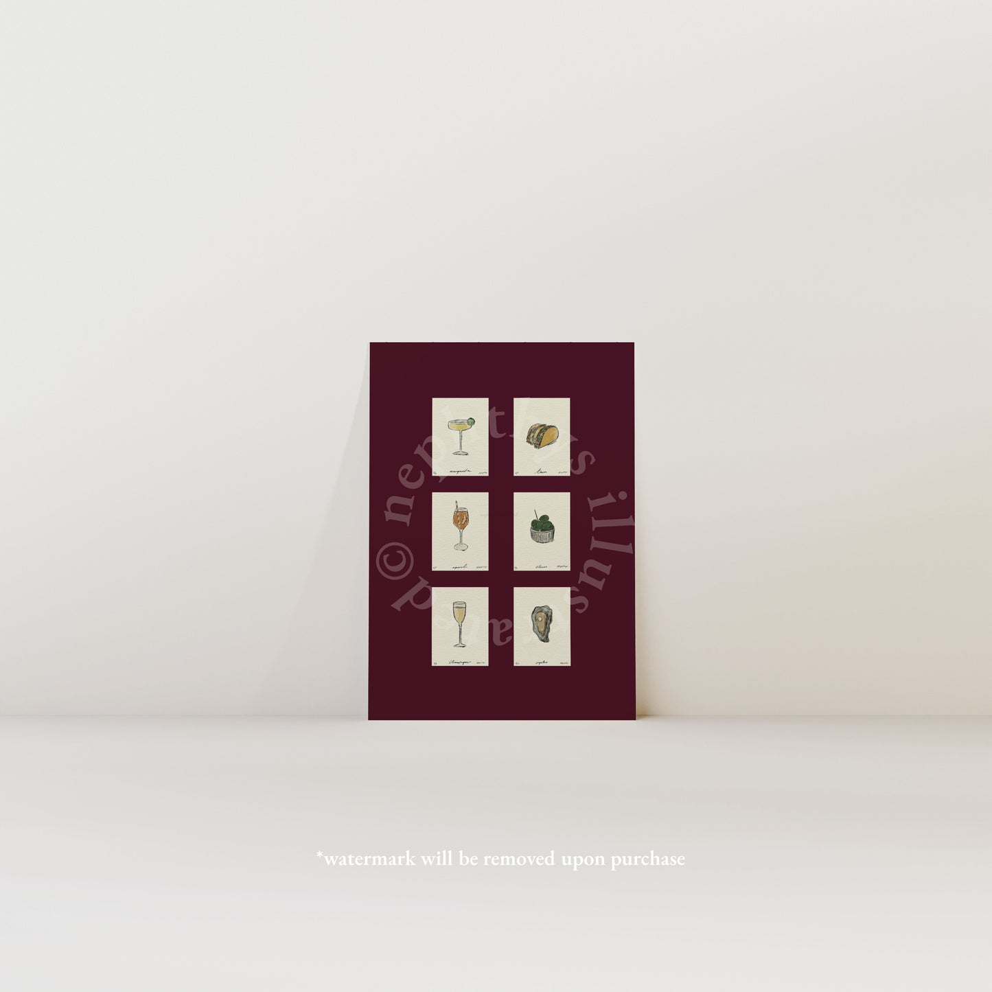 Sips & Snacks Set Print