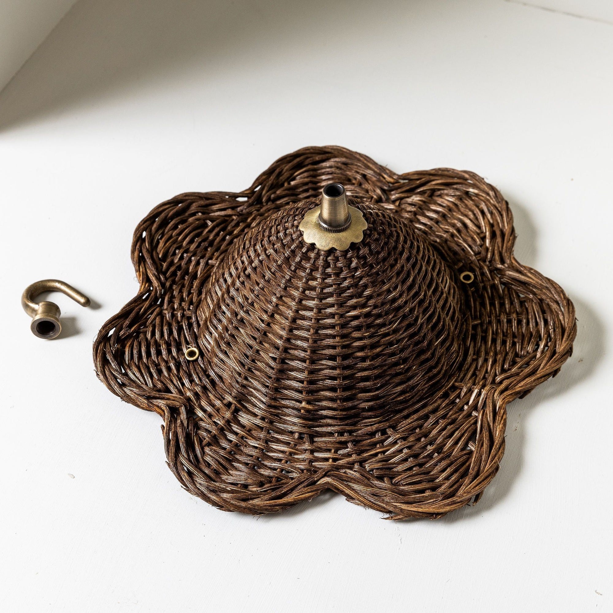 Mandala Rattan Ceiling Rose, Teak