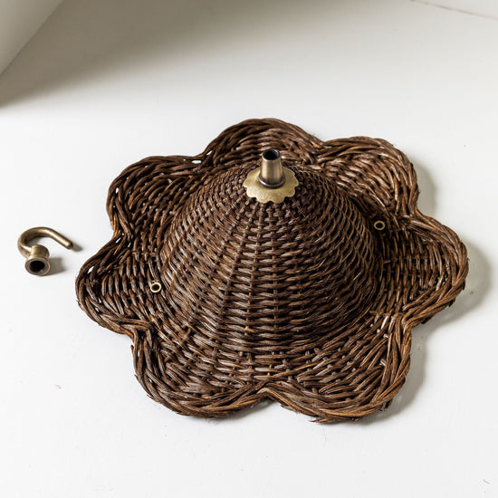 Mandala Rattan Ceiling Rose, Teak