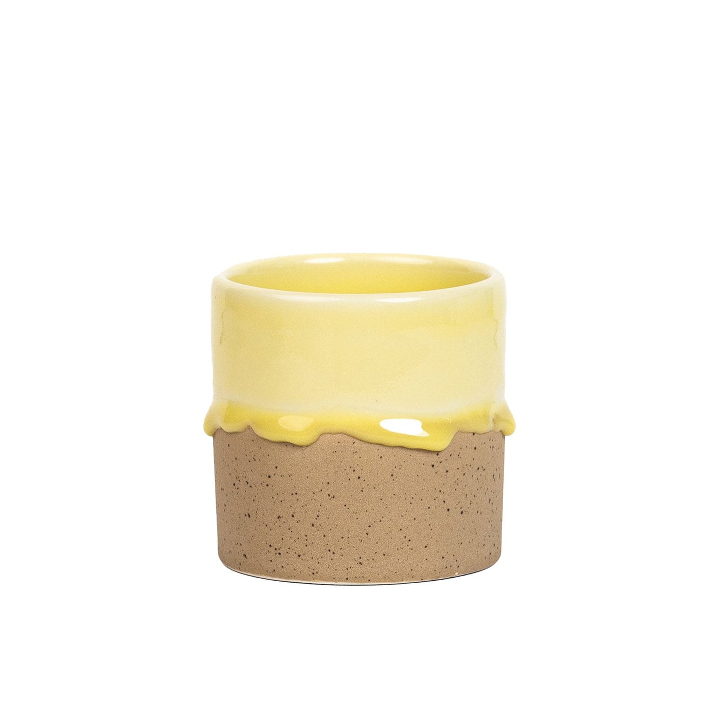 Drip Ceramic Planter Small - Pale Yellow