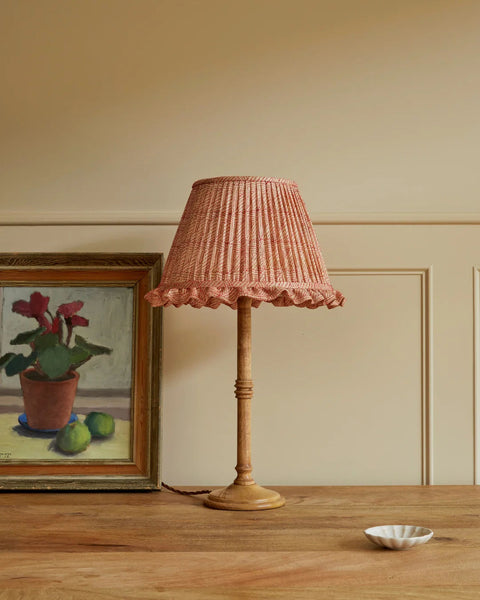 Limited Edition Red Silk Embroidered Lampshade