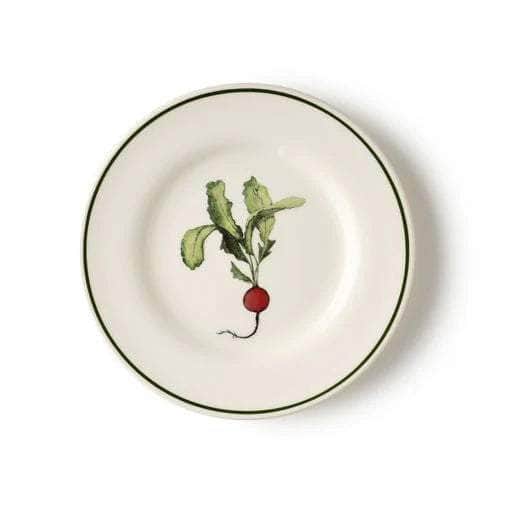 Radish Side Plate with Green