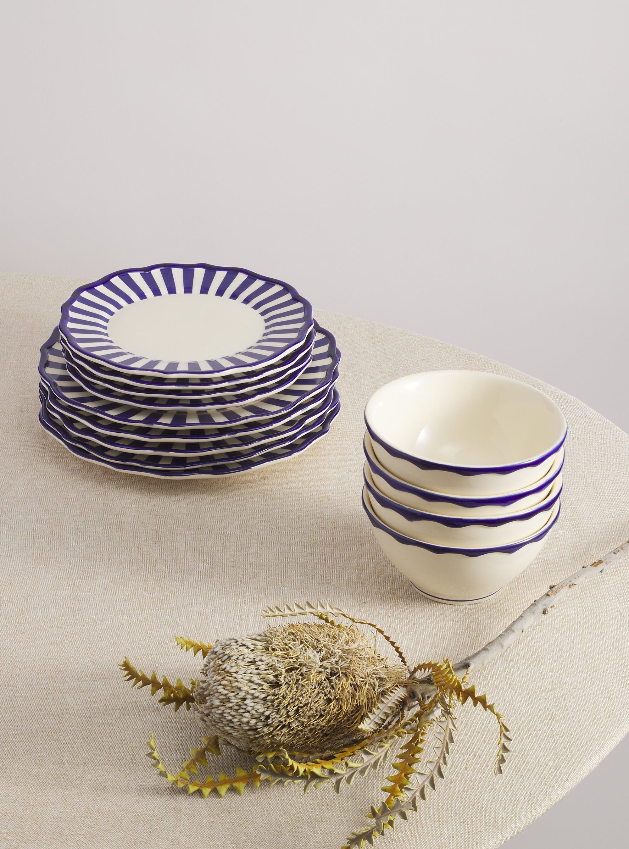 Riviera 12 Piece Dinnerware Set with Cereal Bowl