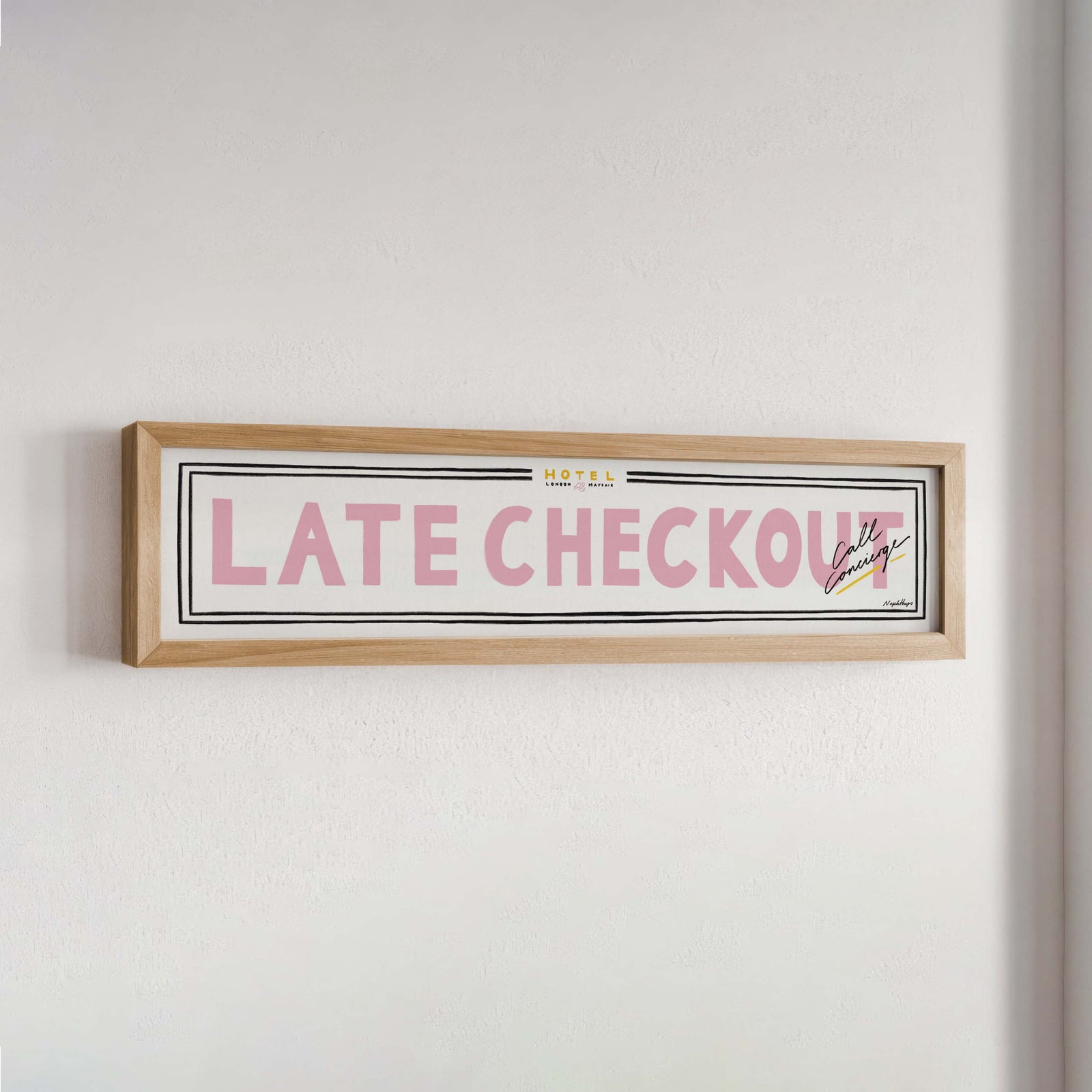 Late Checkout Panoramic Framed Print