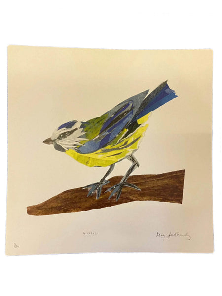 Limited Edition Blue Tit Collage 30cm x 30cm Digital Print