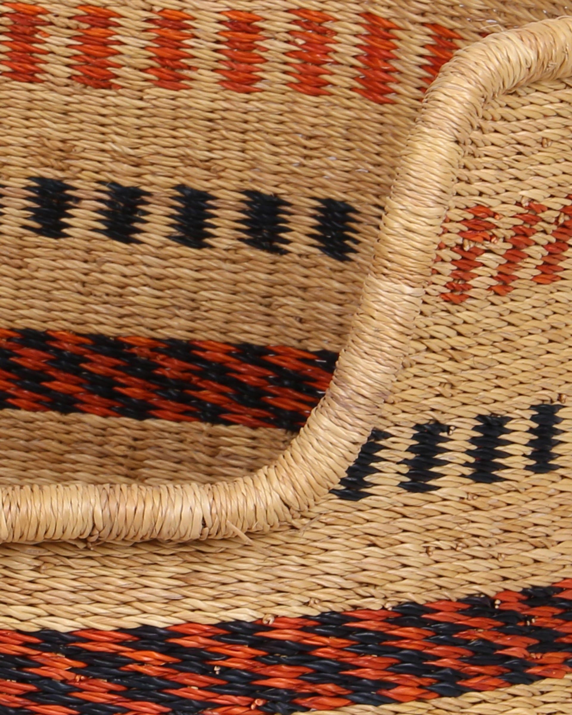 OKRAMAN: Burnt Orange and Black Dog Basket - Medium