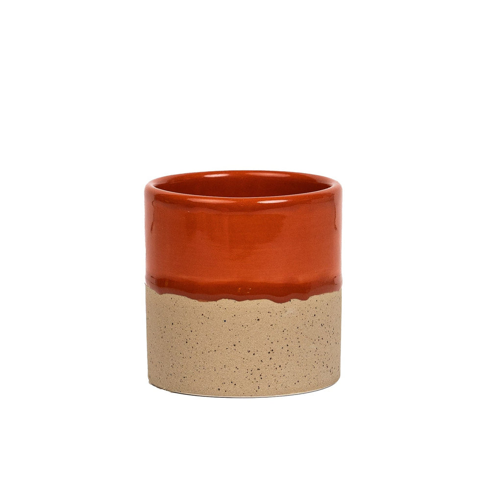 Drip Ceramic Planter Small - Burnt Orange