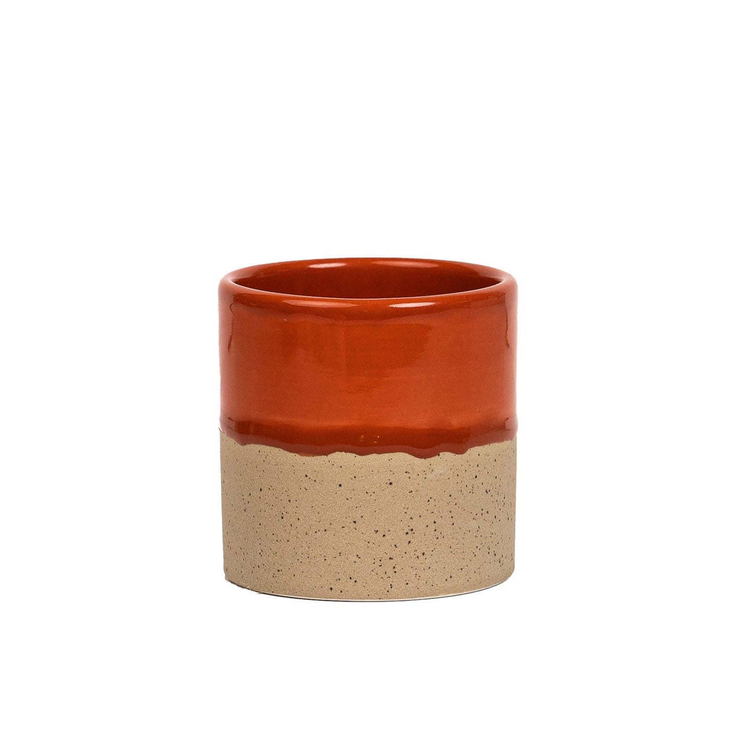 Drip Ceramic Planter Small - Burnt Orange