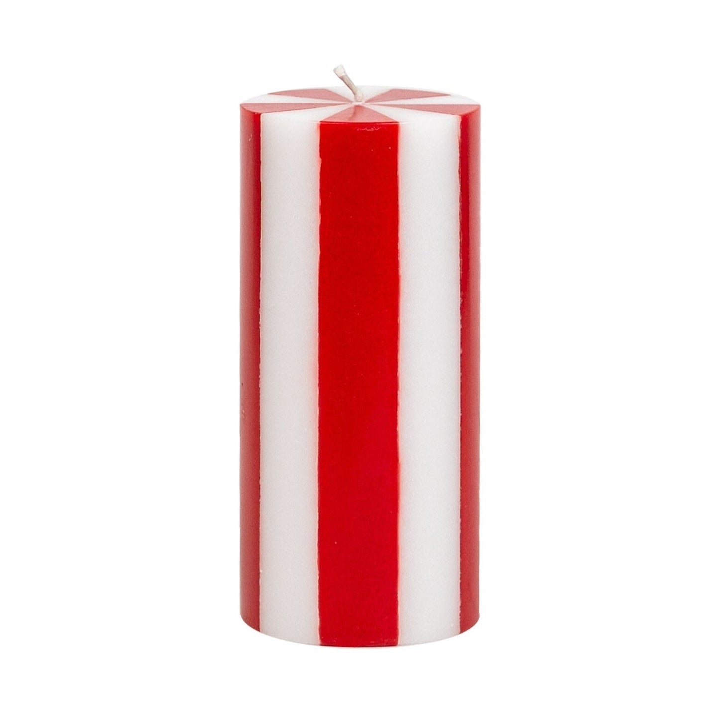 Medium Pillar Candle - Bright Red / White