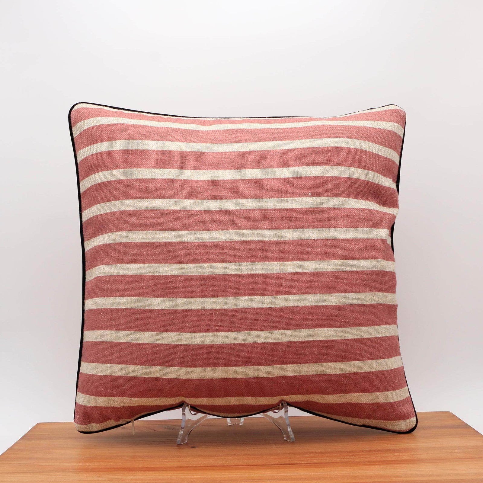 Terracotta Striped Cushion