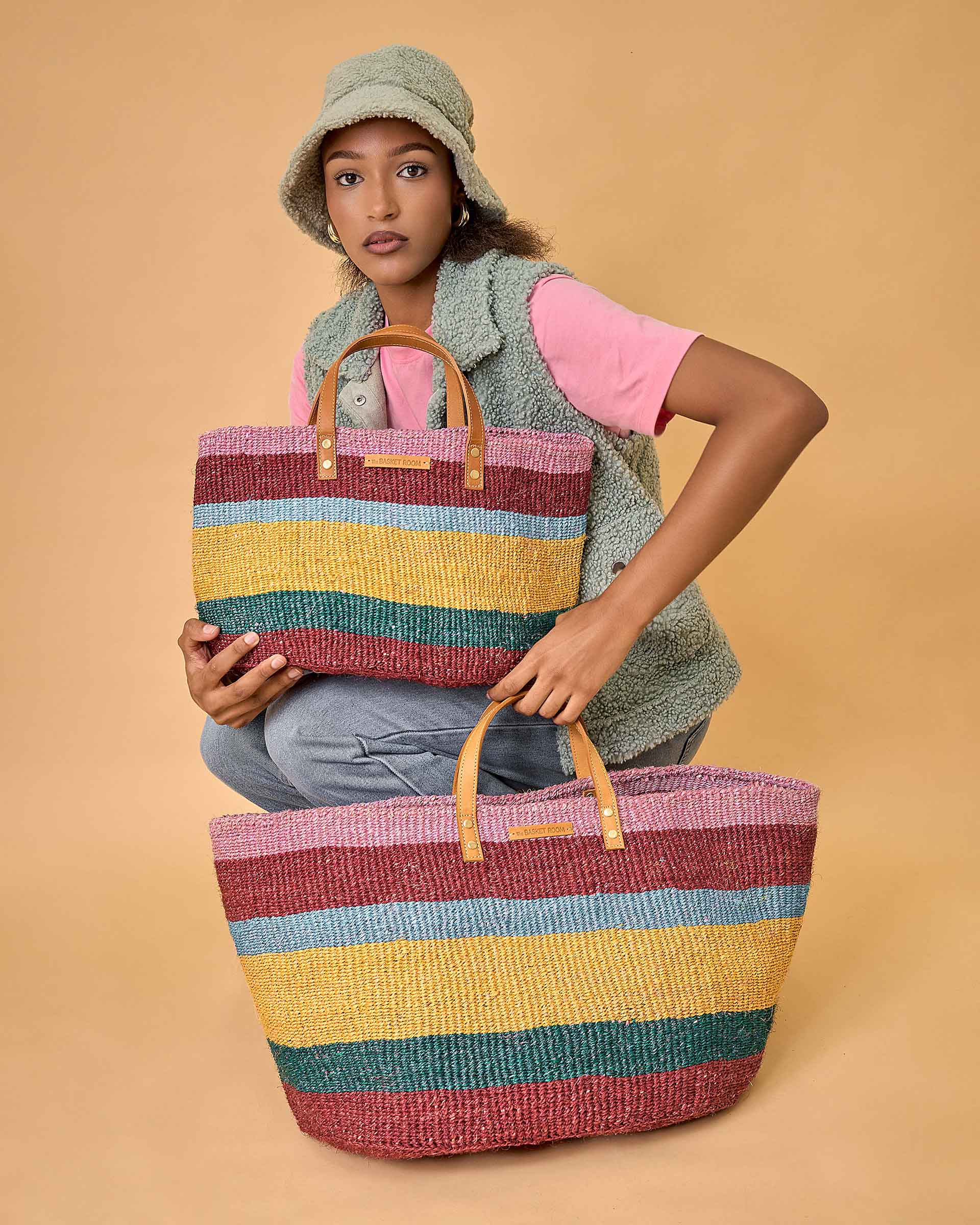 HEKA: Bold Striped Sisal Shopper