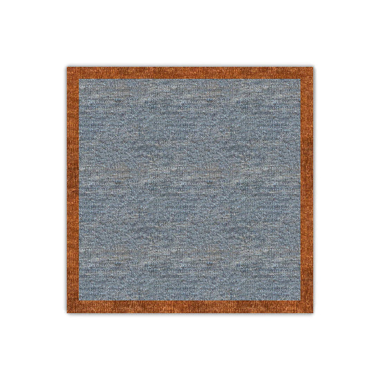 Grey with Hazelnut Border Flatweave Rug