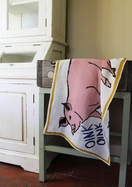 Pig Tea Towel