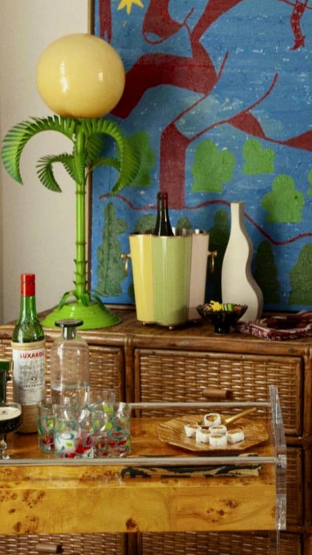 Scalloped Wine Cooler | Tutti Frutti | Striped