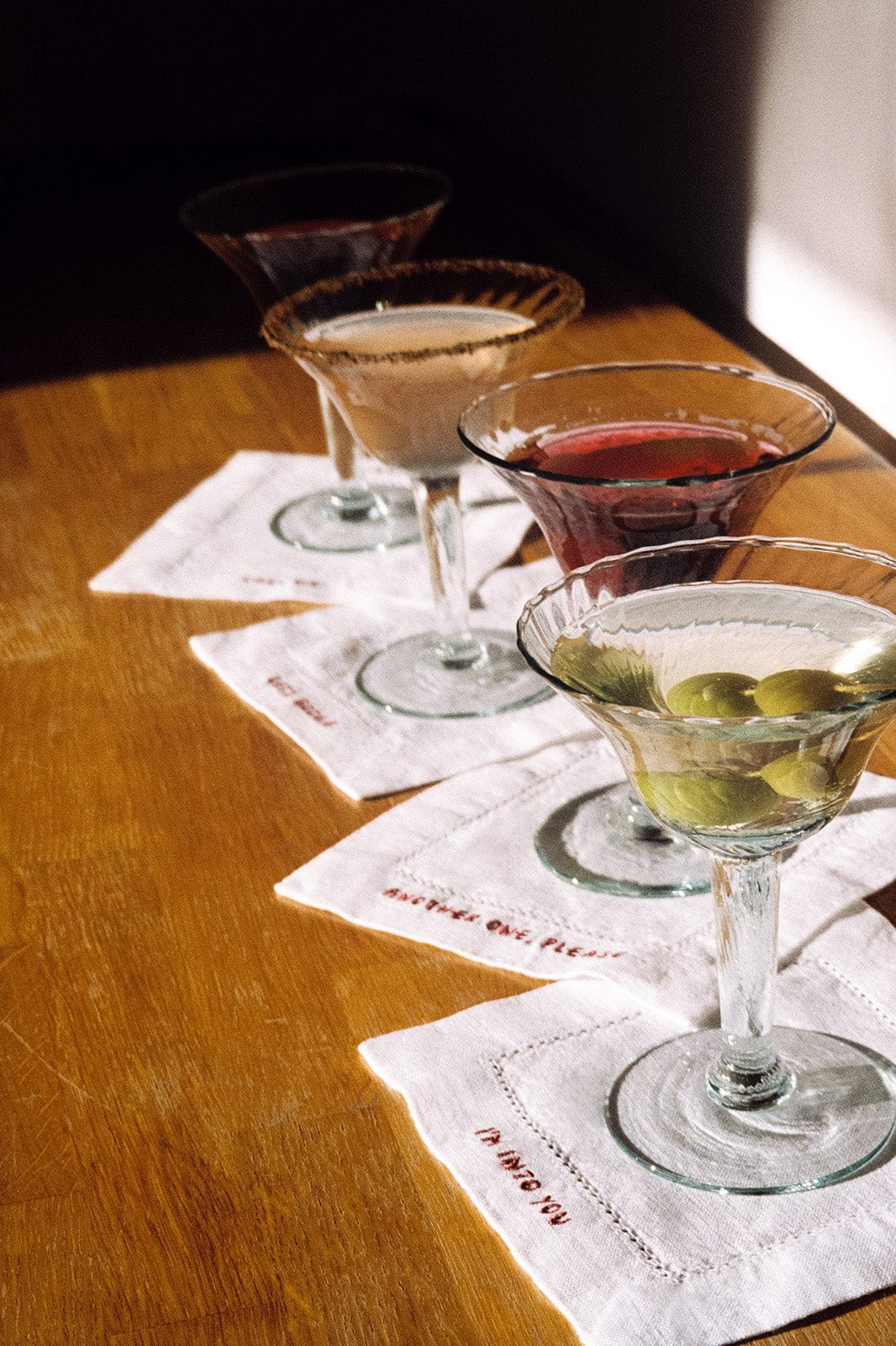 Set of 5 Vintage Cocktail/Martini Glasses