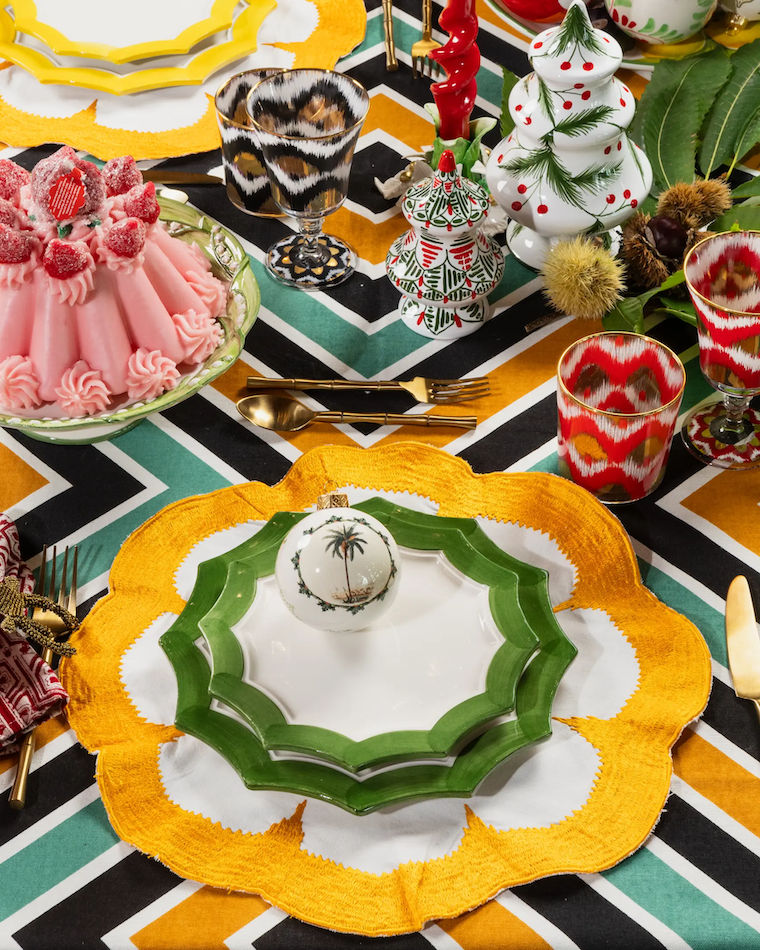 The Stars Hand-Painted Ceramic Dinner Plate, Set of 2