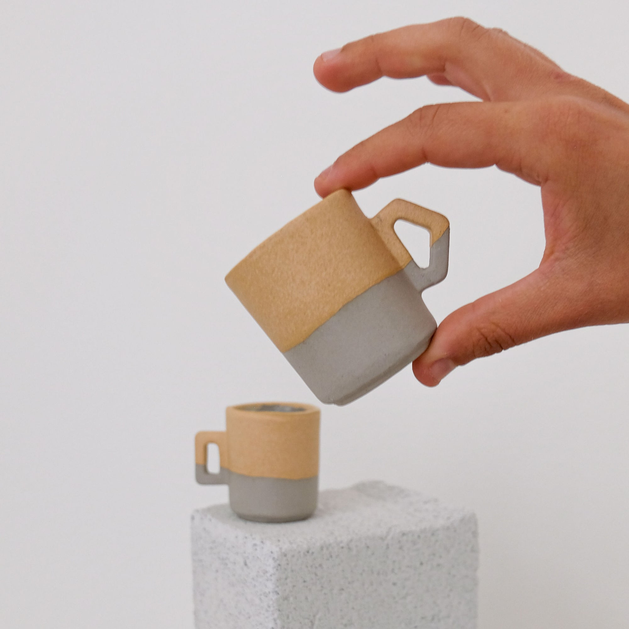 Alexcito - Porcelain Espresso Cups - Sandy Matte - Set of 2