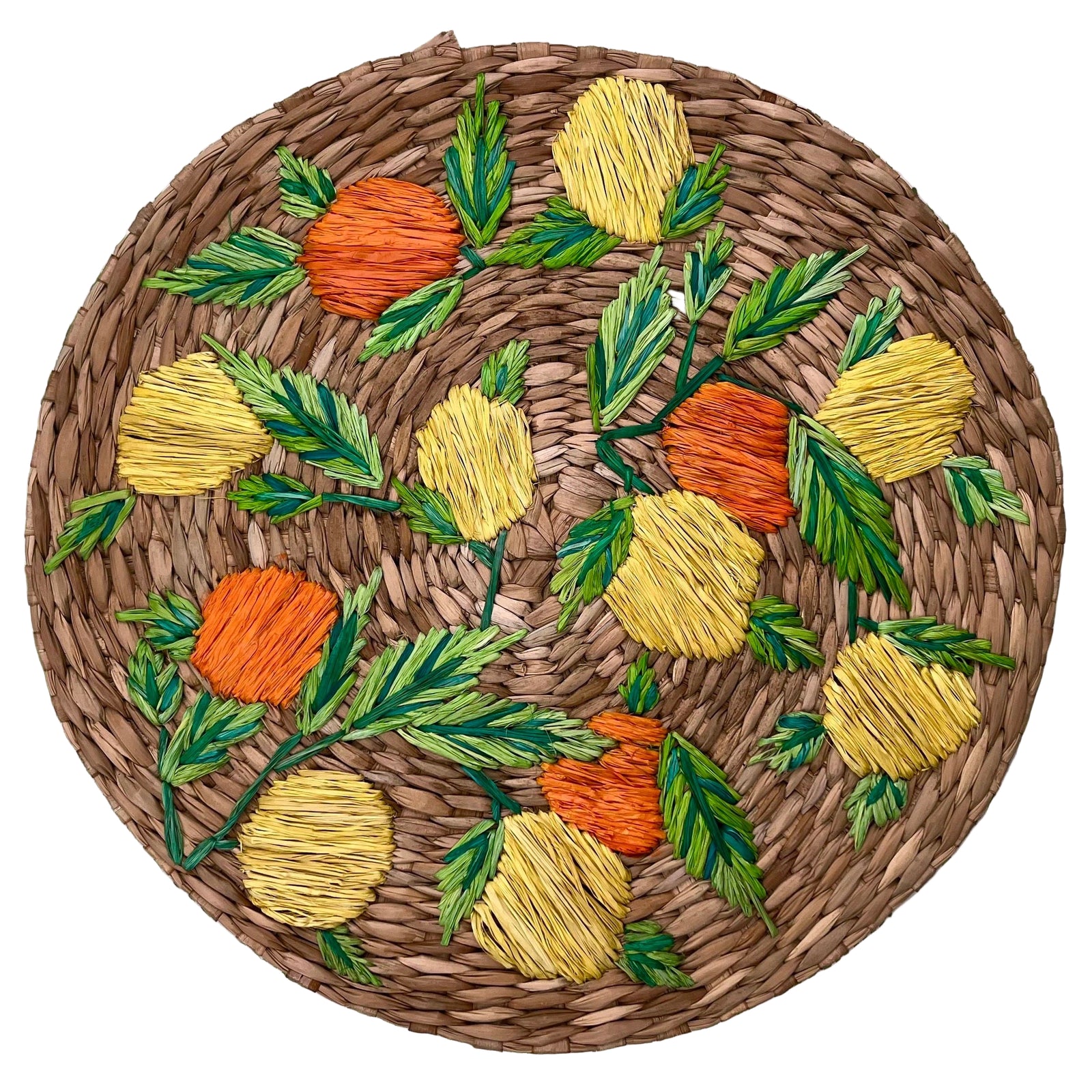 ’The Raffia Placemats’ - Limones y Naranjas (sold as a pair))
