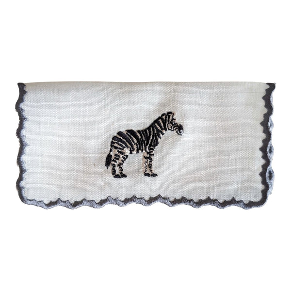 KENYA - Animals embroidery cocktail napkin set (set of 6)