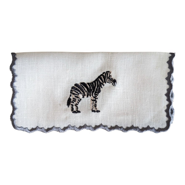 KENYA - Animals embroidery cocktail napkin set (set of 6)