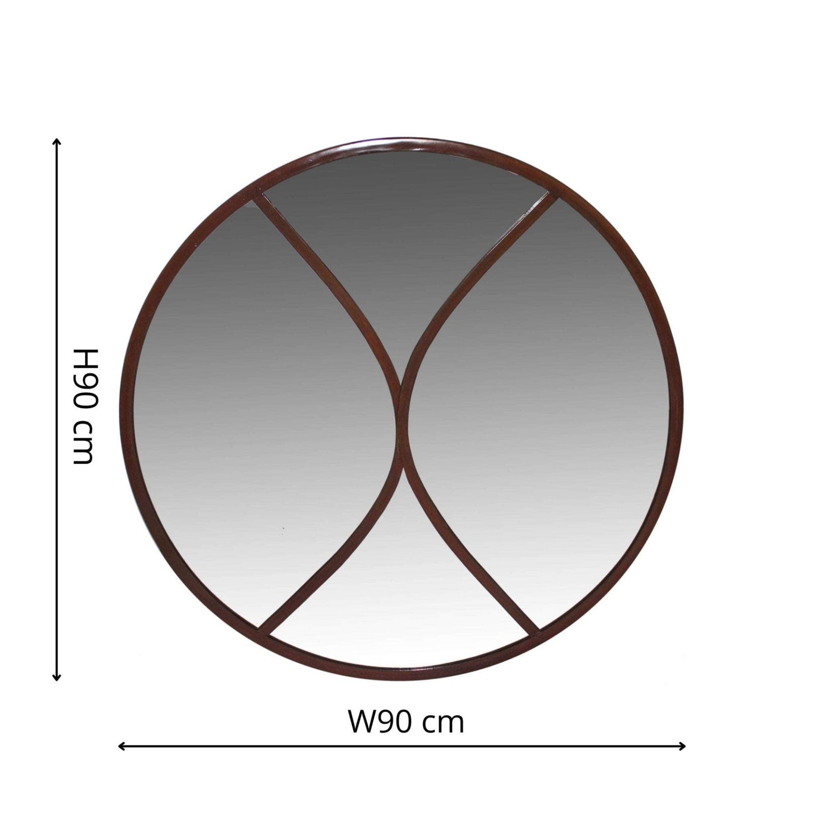 Circular Outdoor Mirror Natural Rust