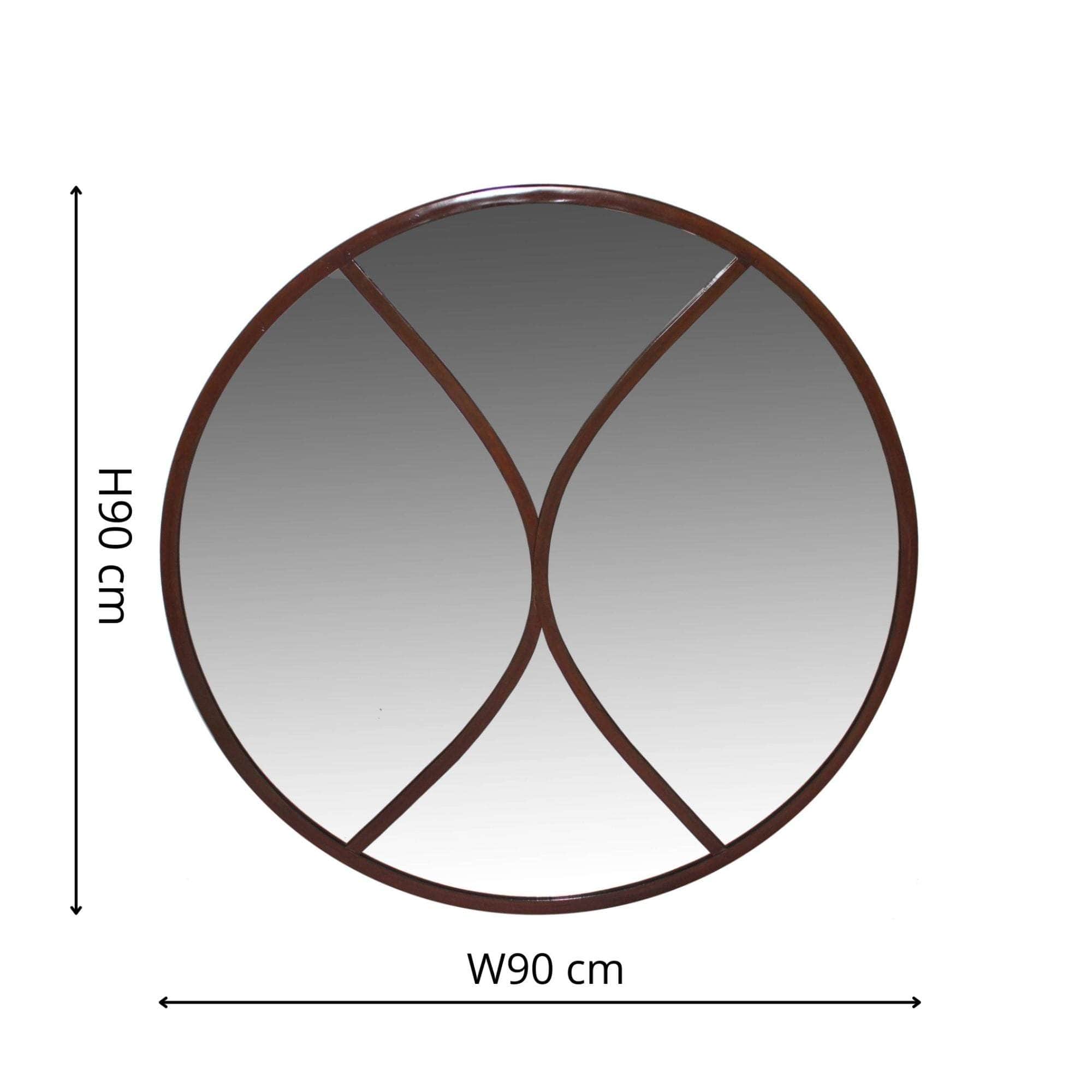 Circular Outdoor Mirror Natural Rust