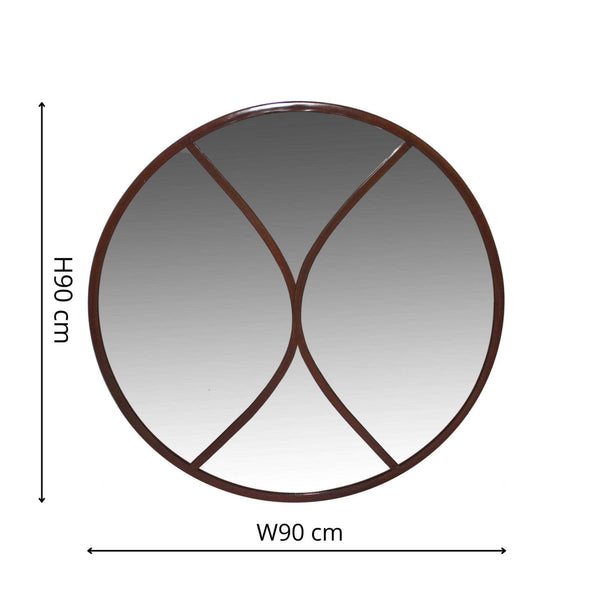 Circular Outdoor Mirror Natural Rust