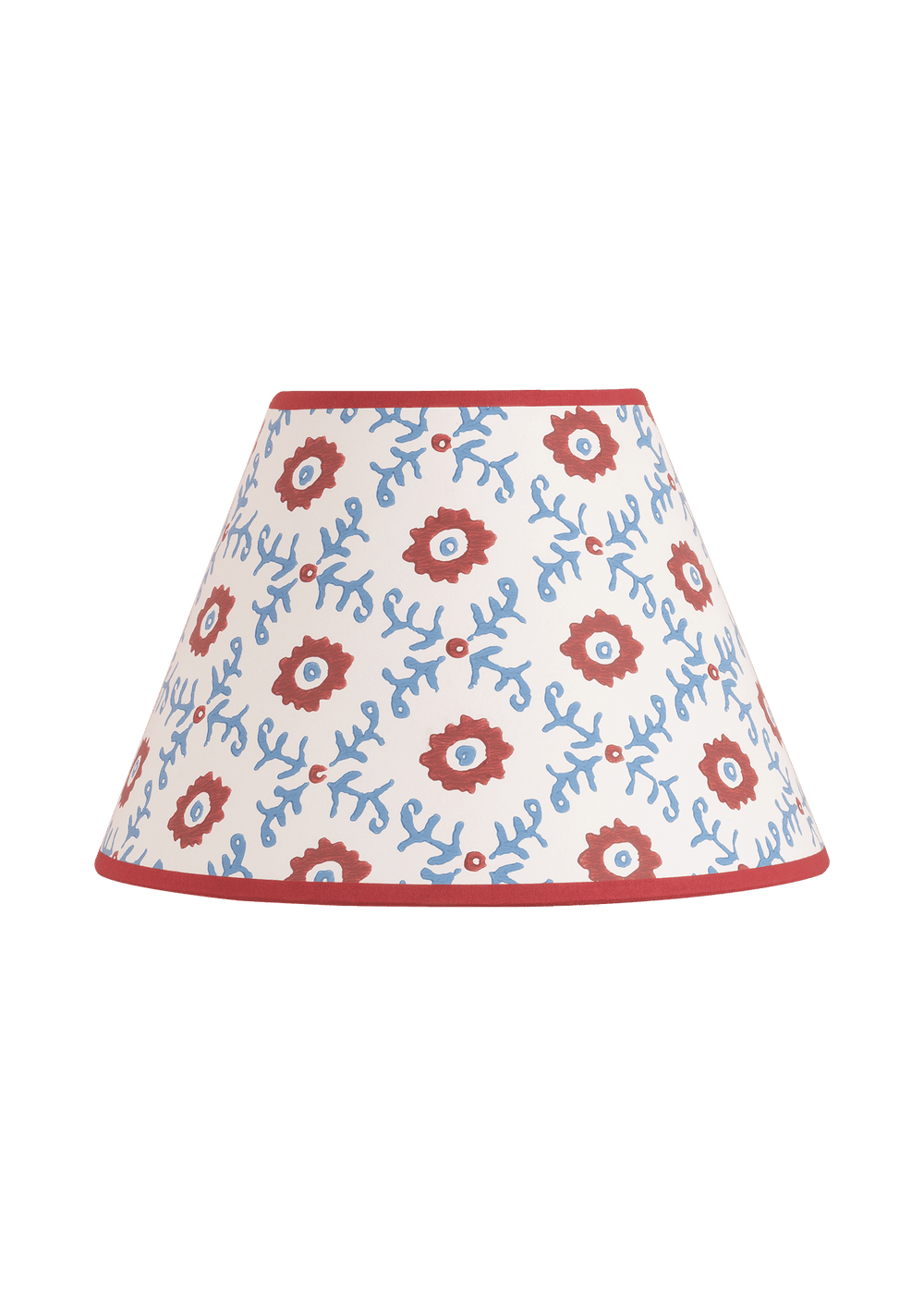 Folk Flower Pendant Lampshade - Red / Blue