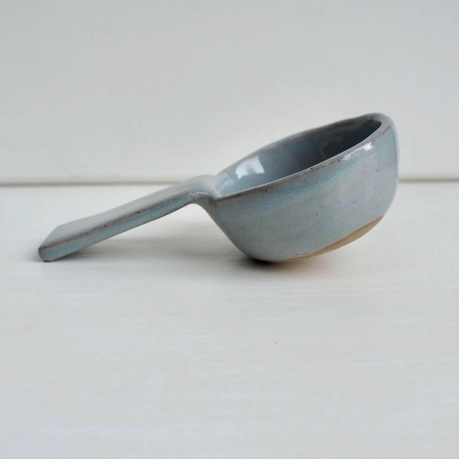 Handmade Powder Blue Pottery Coffee Scoop