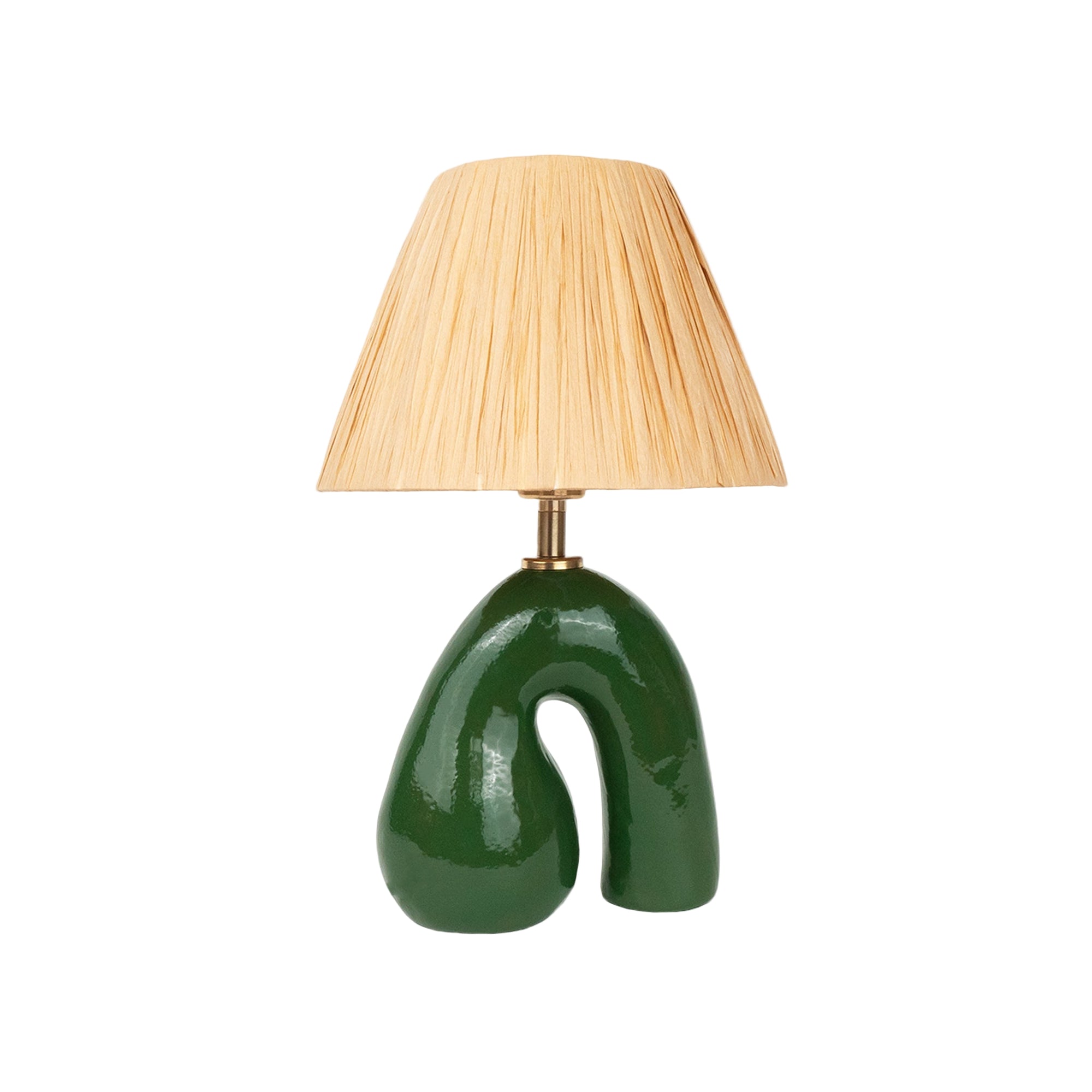 'Opposée' Table Lamp - Glossy Green