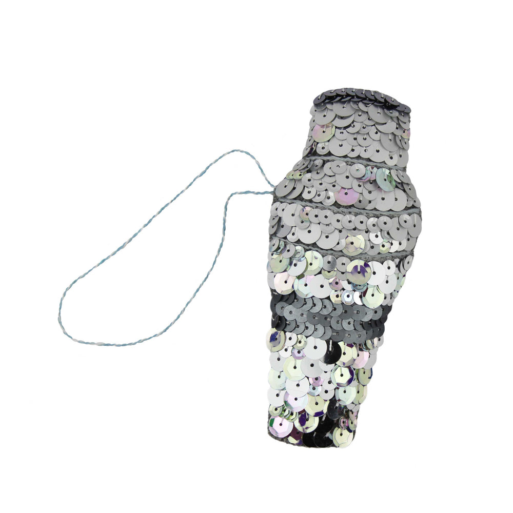 Classic Cocktail Shaker Sequin Hanging Ornament