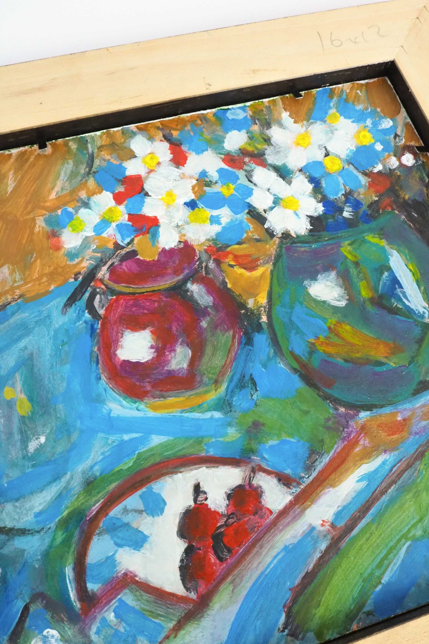 Oil on Board Framed Fish Painting