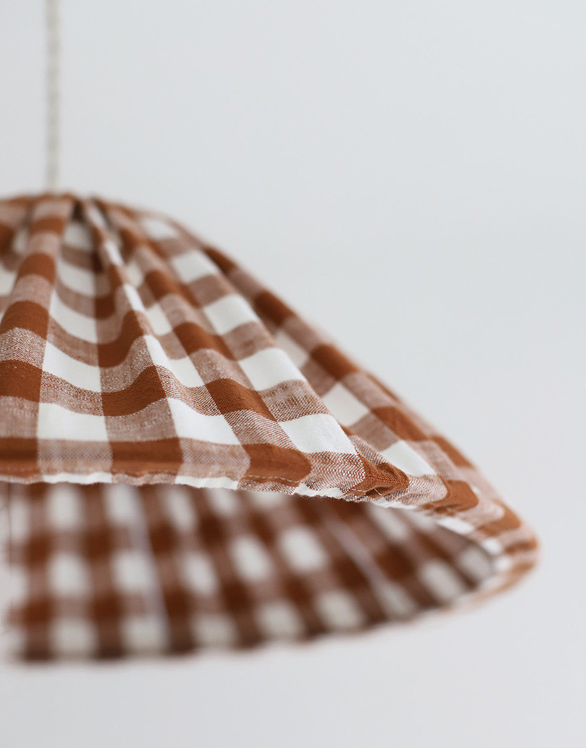 Conical Pendant Light Large Checks Malala ‘Terra’